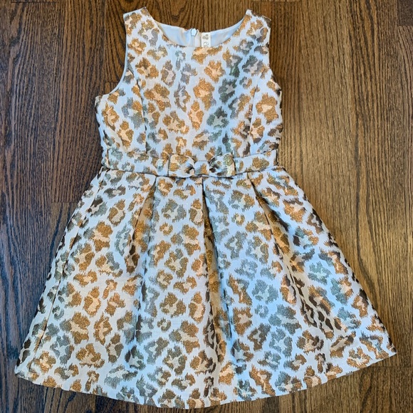 Cherokee Other - Holiday sparkling gold print dress New!  6/6X